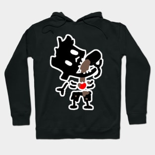 zombie boy drinking coffee. Hoodie